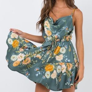 Cowl Neck Mini Dress